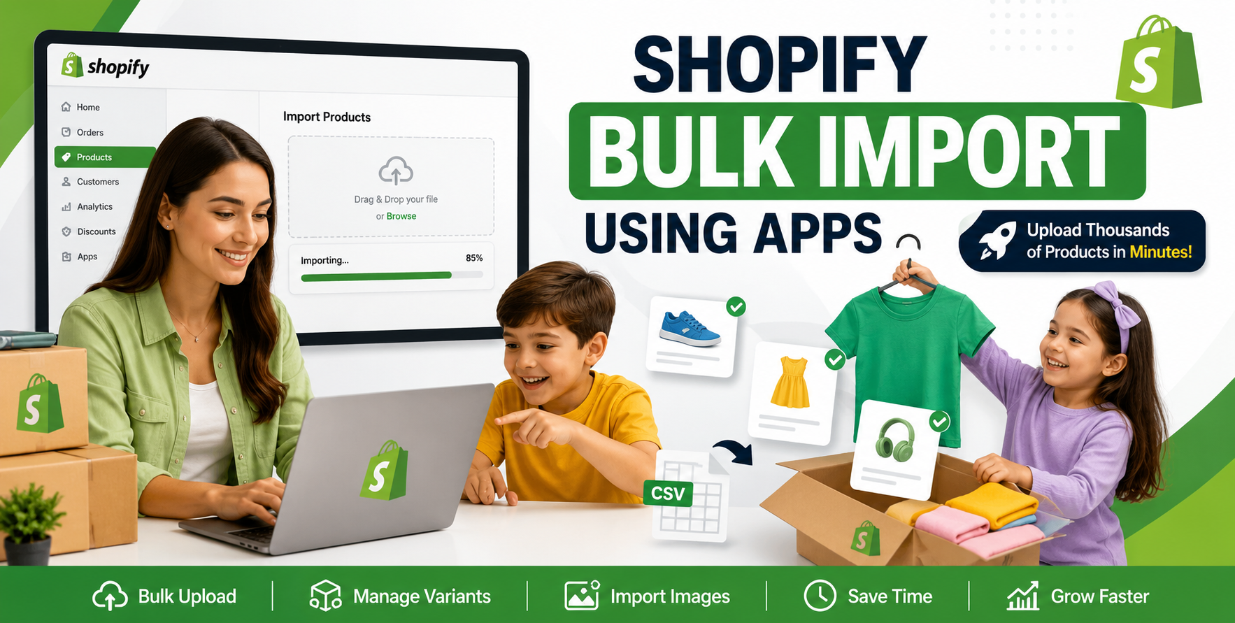 Shopify Bulk Import Using Apps